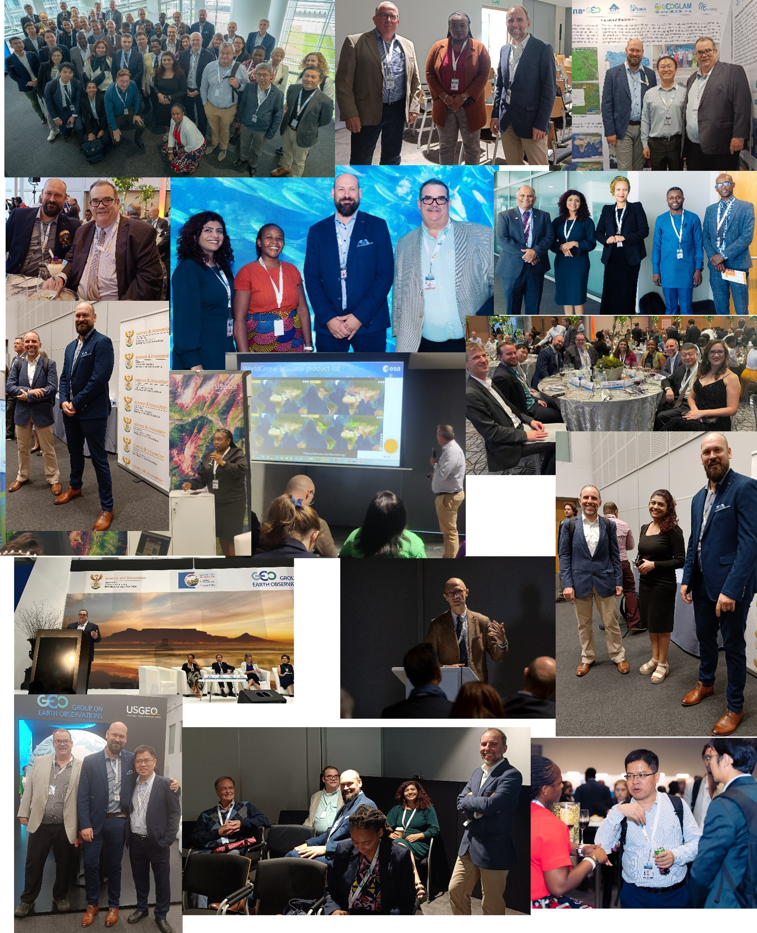 grouped_geoweekpics Shots of GEOGLAM members and engagements at GEO WEEK 2023