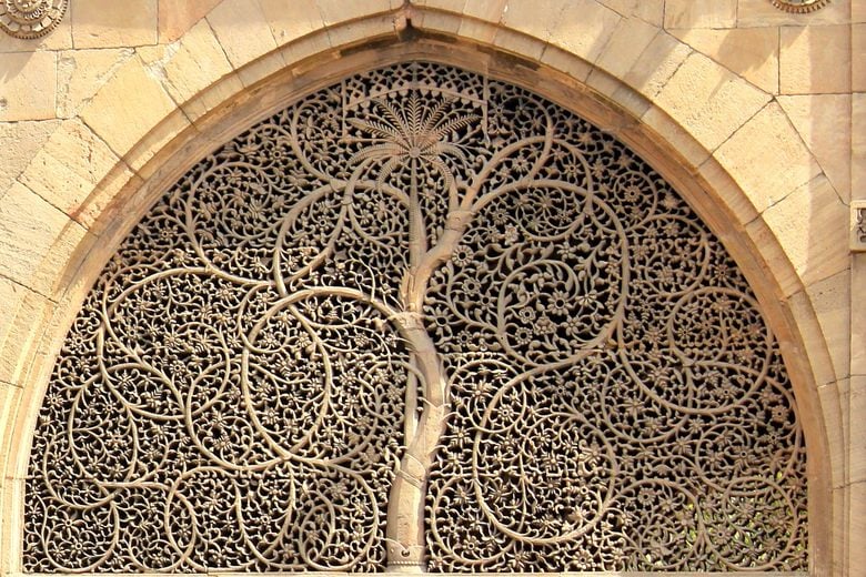 Iconic stone latticework representing Ahmedabad's architectural heritage. 